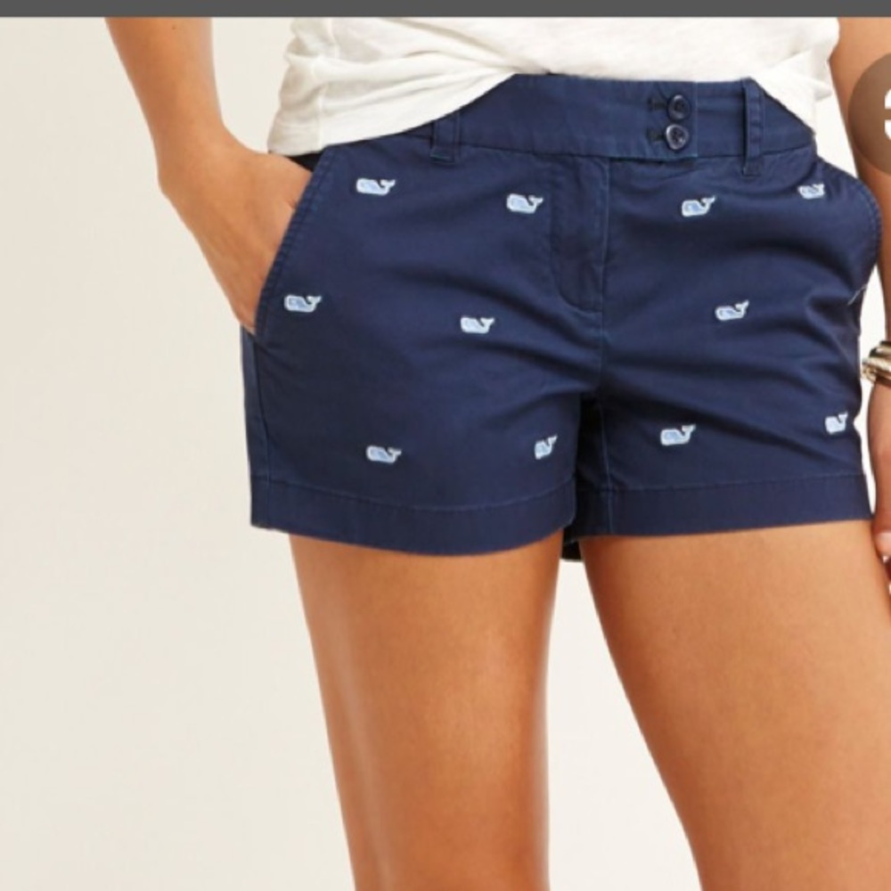 Whale Embroidered Dayboat shorts for women